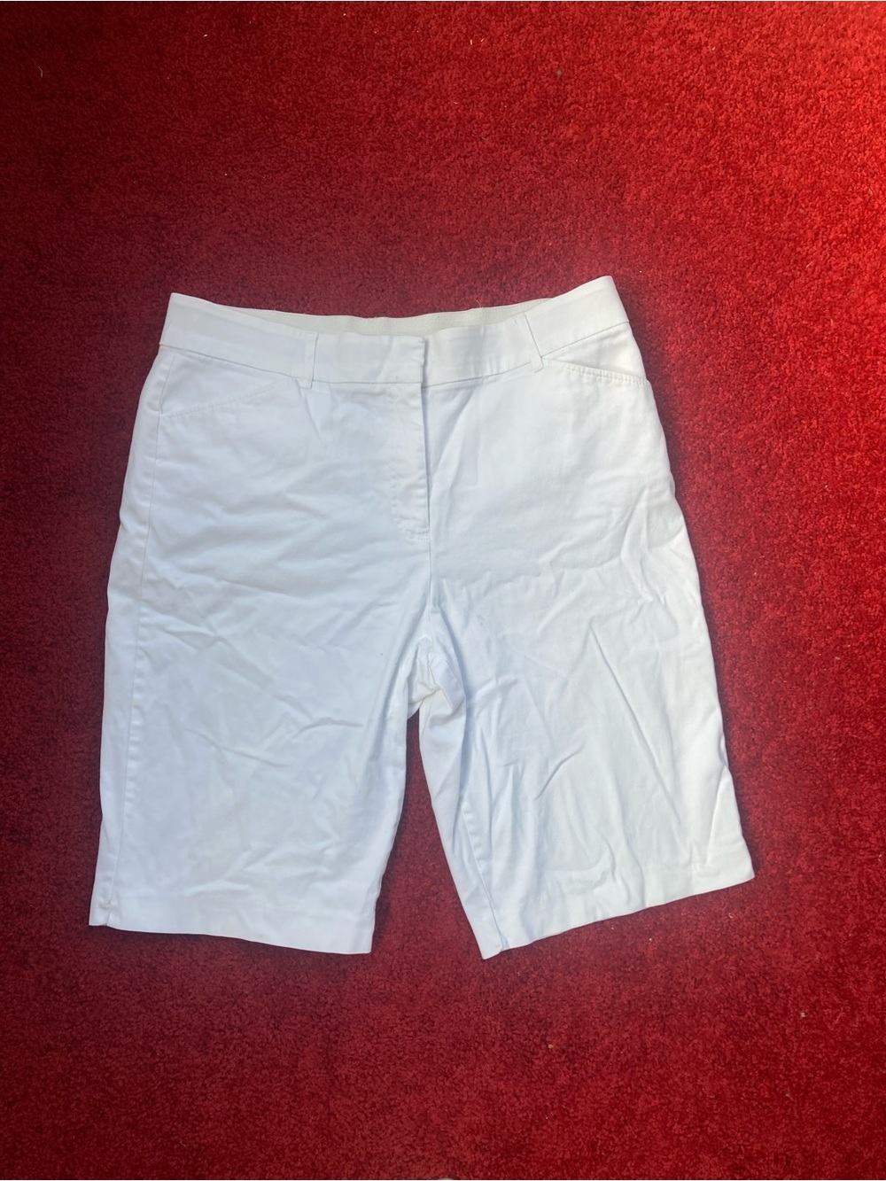 Kim Rogers White Bermuda Shorts Size 12